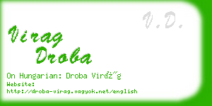 virag droba business card